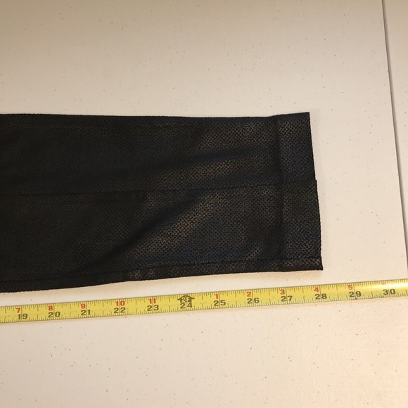 GRAVER Susan Graver Faux Suede Leggings Foil Print Sheen Black Size XXS - Picture 8 of 8